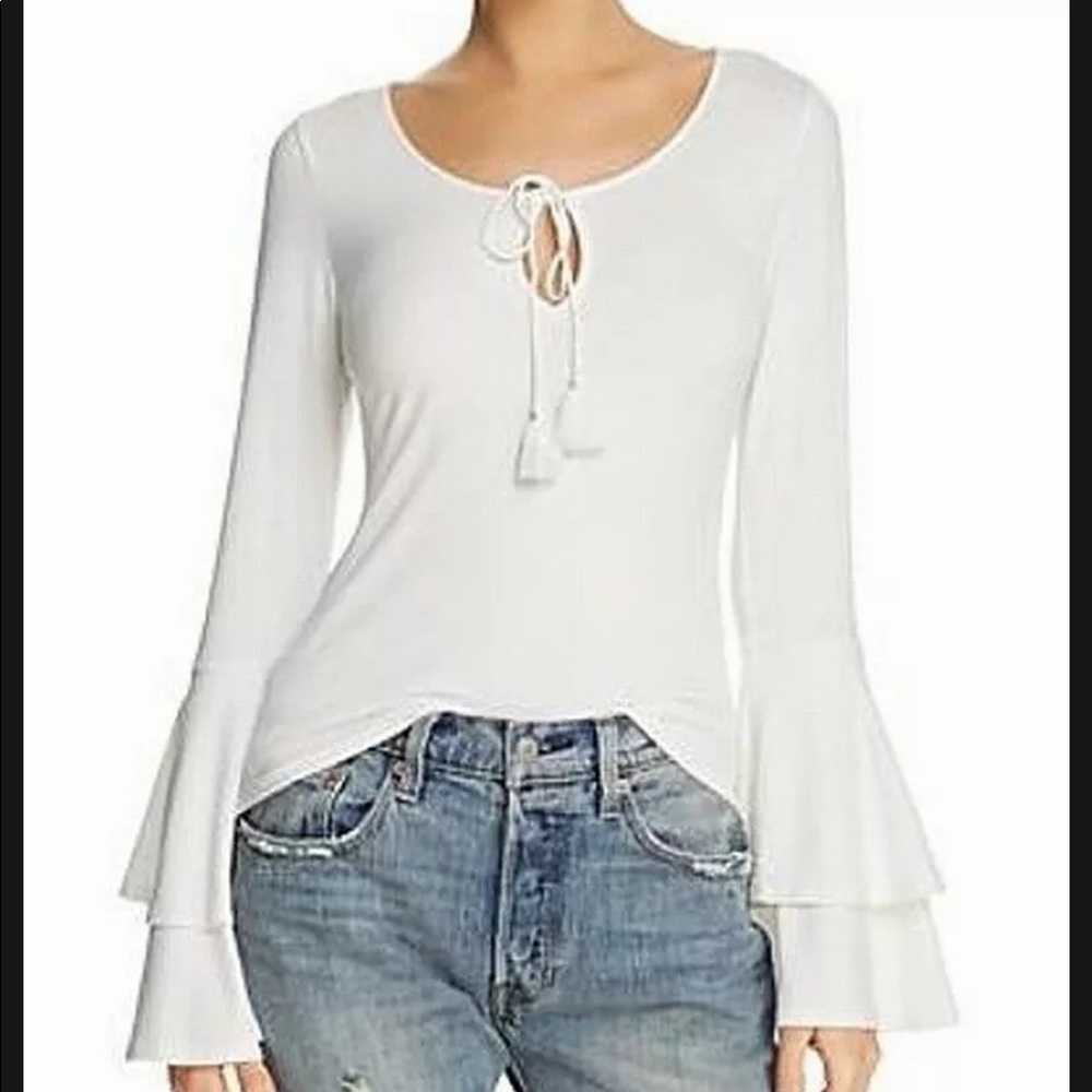 Band of Gypsies ribbed bell sleeve top